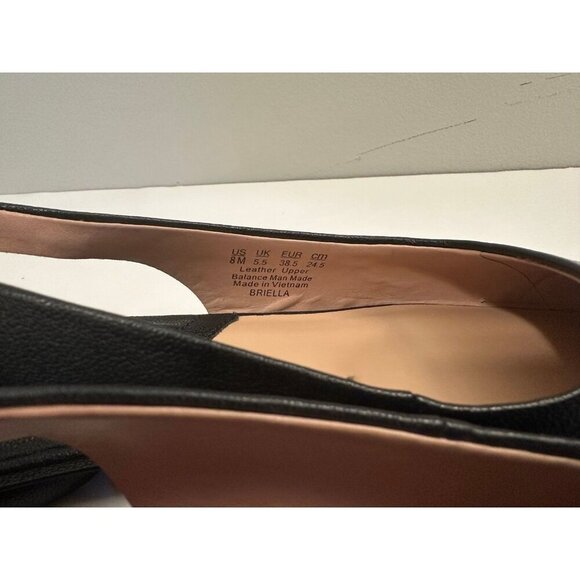 Franco Sarto Briella Flat in Black Leather PointySlingback Shoes Size 8.0 - Picture 12 of 12